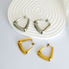 Titanium Steel Geometric Ushaped Triangle Earrings Plated With Gold