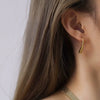 316L Stainless Steel Geometric Water Drop Curved Hook Earrings For Women With Electroplating Design