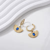 Titanium Steel Geometric Water Drop Fanshaped Pattern Women's Earrings