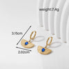 Titanium Steel Geometric Water Drop Fanshaped Pattern Women's Earrings