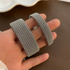 Titanium Steel Geometric Weaving Ring Opening Bracelet For Female With Simple Light Luxury Temperament And Niche Design