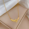 Titanium Steel Geometric Wings Fashion Minimalist Electroplated Necklace For Female