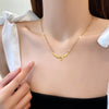 Titanium Steel Geometric Wings Fashion Minimalist Electroplated Necklace For Female