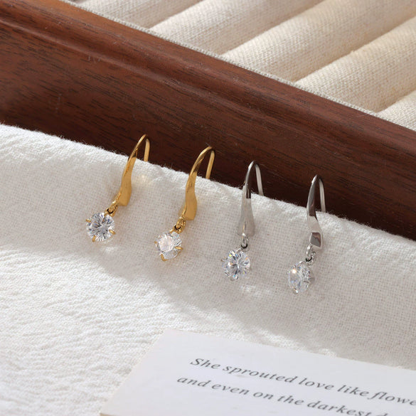 Titanium Steel Geometric Women's Earrings Simple Style
