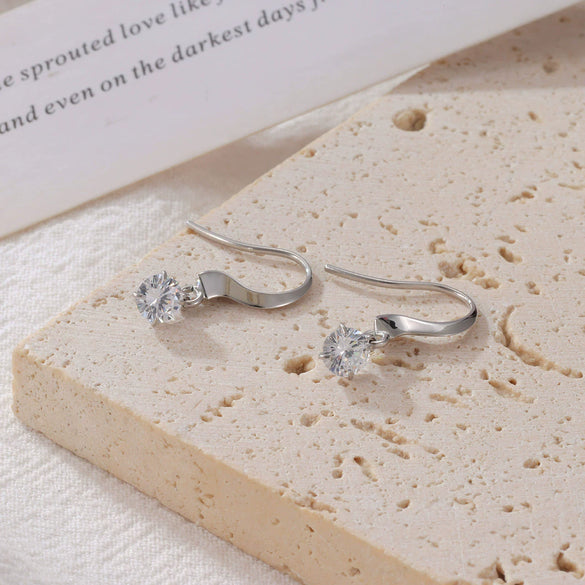 Titanium Steel Geometric Women's Earrings Simple Style