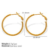 316L Stainless Steel Geometric Women's Simple Twist Earrings With Electroplating
