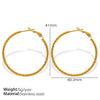 316L Stainless Steel Geometric Women's Simple Twist Earrings With Electroplating
