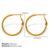 316L Stainless Steel Geometric Women's Simple Twist Earrings With Electroplating
