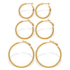 316L Stainless Steel Geometric Women's Simple Twist Earrings With Electroplating