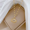 Titanium Steel Geometric Zircon Microencrusted Women's Cartoon Style Necklace