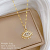 Titanium Steel Geometric Zircon Microencrusted Women's Cartoon Style Necklace
