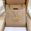 Titanium Steel Geometric Zircon Microencrusted Women's Cartoon Style Necklace