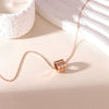 Titanium Steel Geometric Zirconencrusted Simple Necklace For Women Electroplated O Word Chain