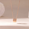Titanium Steel Geometric Zirconencrusted Simple Necklace For Women Electroplated O Word Chain