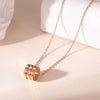 Titanium Steel Geometric Zirconencrusted Simple Necklace For Women Electroplated O Word Chain