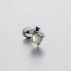 Titanium Steel Geometric Zirconia Love Butterfly Screw Earrings For Women