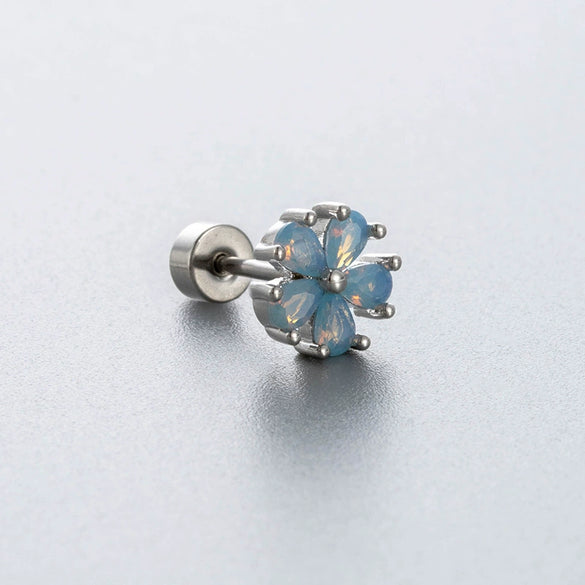 Titanium Steel Geometric Zirconia Niche Women's Earrings