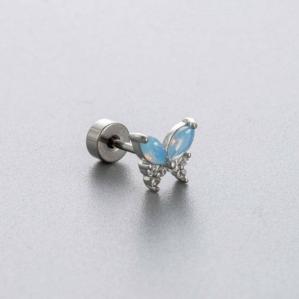 Titanium Steel Geometric Zirconia Niche Women's Earrings