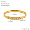 Titanium Steel Gold Electroplated Fashion Geometric Large Circle Mouth Nonfading Bracelet