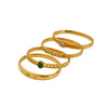 Titanium Steel Gold Electroplated Fashion Geometric Large Circle Mouth Nonfading Bracelet