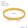 Titanium Steel Gold Electroplated Fashion Geometric Large Circle Mouth Nonfading Bracelet