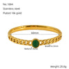 Titanium Steel Gold Electroplated Fashion Geometric Large Circle Mouth Nonfading Bracelet