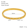 Titanium Steel Gold Electroplated Fashion Geometric Large Circle Mouth Nonfading Bracelet