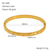 Titanium Steel Gold Electroplated Fashion Geometric Large Circle Mouth Nonfading Bracelet