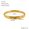 Titanium Steel Gold Electroplated Fashion Geometric Large Circle Mouth Nonfading Bracelet