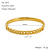 Titanium Steel Gold Electroplated Fashion Geometric Large Circle Mouth Nonfading Bracelet