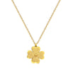 Titanium Steel Gold Foil Four Leaf Flower Geometric Style Electroplated Unisex Necklace