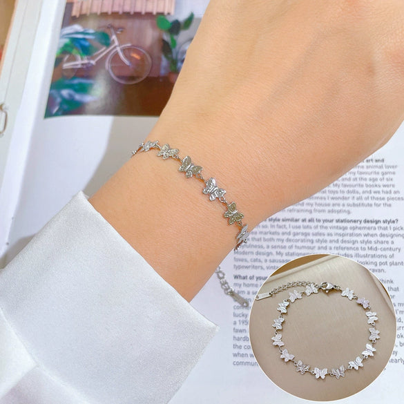 Titanium Steel Gold Inlaid Constellation Pattern Women's Retro Minimalist Bracelet