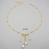 304 Stainless Steel Freshwater Pearl Titanium Steel Gold Plated Cute Simple Style Bow Knot Freshwater Pearl Pendant Necklace