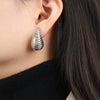 316L Stainless Steel Gold Plated Drop Shape Fashion Earrings For Women