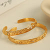 316L Stainless Steel Gold Plated Electroplated Geometric Minimalist Bracelet