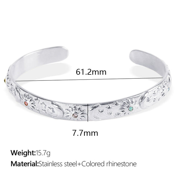 316L Stainless Steel Gold Plated Electroplated Geometric Minimalist Bracelet