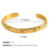 316L Stainless Steel Gold Plated Electroplated Geometric Minimalist Bracelet