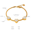 316L Stainless Steel Gold Plated Geometric Beaded Women's Fashion Light Luxury Allmatch Bracelet