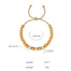 316L Stainless Steel Gold Plated Geometric Beaded Women's Fashion Light Luxury Allmatch Bracelet