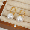316L Stainless Steel Gold Plated Geometric Round Bead Pendant Earrings Jewelry For Women With Exaggerated Design