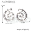 316L Stainless Steel Gold Plated Geometric Spiral Design Women's Earrings
