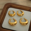316L Stainless Steel Gold Plated Geometric U Shape Women's Earrings Fashion Niche Design