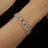 316L Stainless Steel Gold Plated Irregular Geometric Hollow Opening Bracelet Jewelry