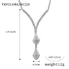Titanium Steel Gold Plated Light Luxury Snake Head Pendant Elastic Bracelet With Ochain Set