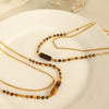 316L Stainless Steel Gold Plated Necklace For Women Simple Minimalist Fashion Design
