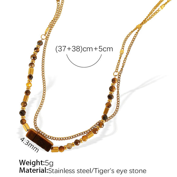 316L Stainless Steel Gold Plated Necklace For Women Simple Minimalist Fashion Design