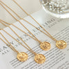 316L Stainless Steel Gold Plated Zircon Star Moon Romantic Necklace With Geometric Design And Ochain
