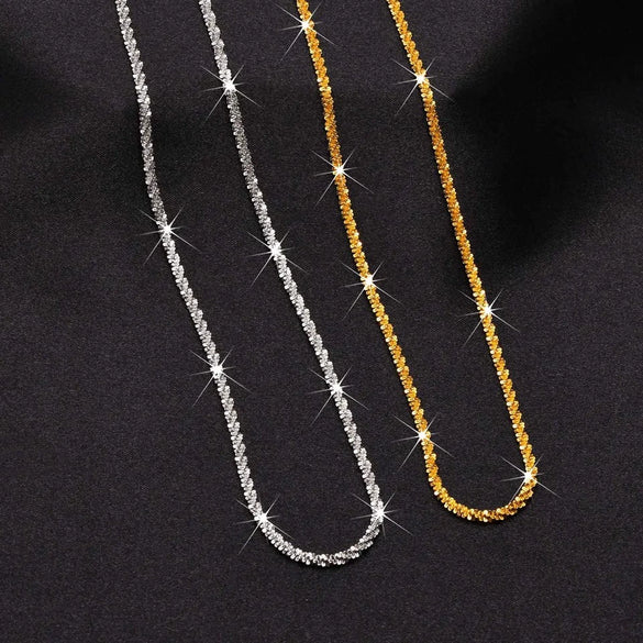 Titanium Steel Goldplated Cauliflower Chain Punk Style Wave Pattern Unisex Necklace