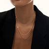 Titanium Steel Goldplated Cauliflower Chain Punk Style Wave Pattern Unisex Necklace