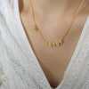 316L Stainless Steel Goldplated Flower Pendant Necklace Jewelry For Women Simple Style